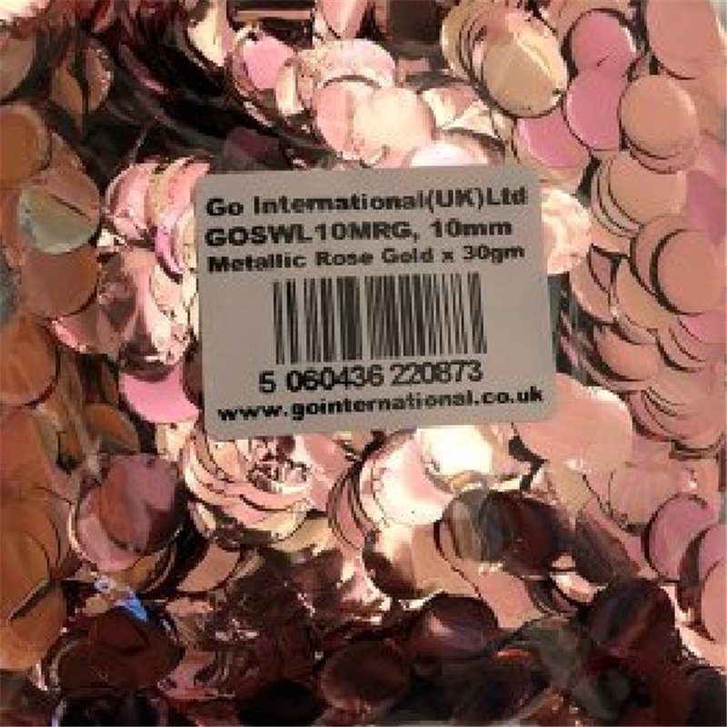 30GM 10MM ROSE GOLD METALLIC CONFETTI