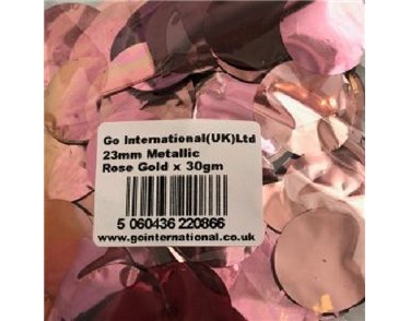 30GM 23MM ROSE GOLD METALLIC CONFETTI