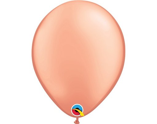 100PK 11in METALLIC ROSE GOLD QUALATEX