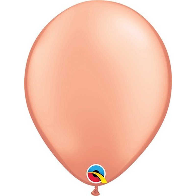 25PK 11in METALLIC ROSE GOLD QUALATEX