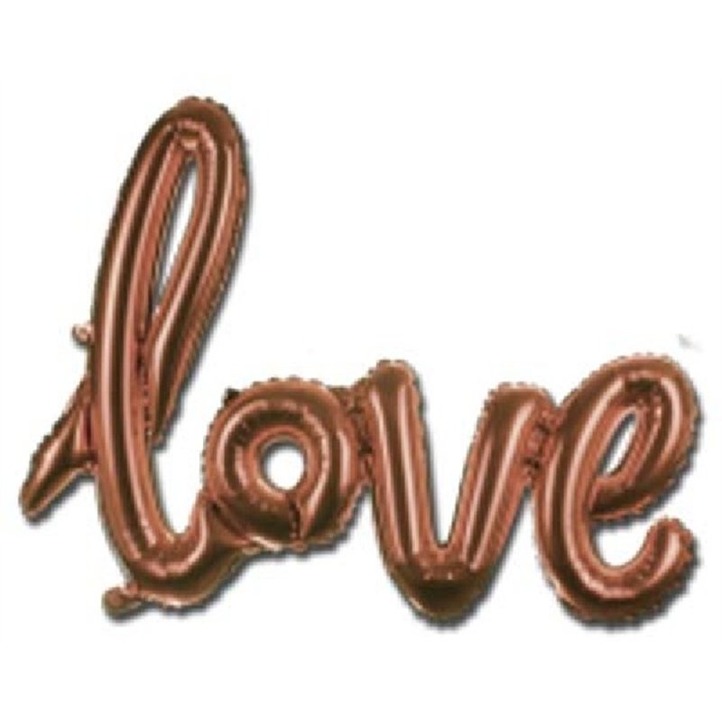 ROSE GOLD LOVE SCRIPT AIR FILL FOIL