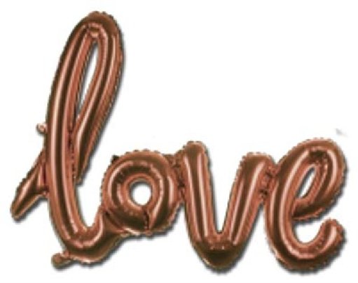 ROSE GOLD LOVE SCRIPT AIR FILL FOIL