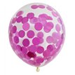 (6) 12IN PINK CONFETTI BALLOONS