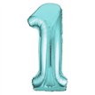 34IN POWDER BLUE NUMBER 1 FOIL BALLOON