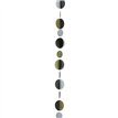 GOLD/SILVER/BLACK CIRCLES BALLOON TAILS