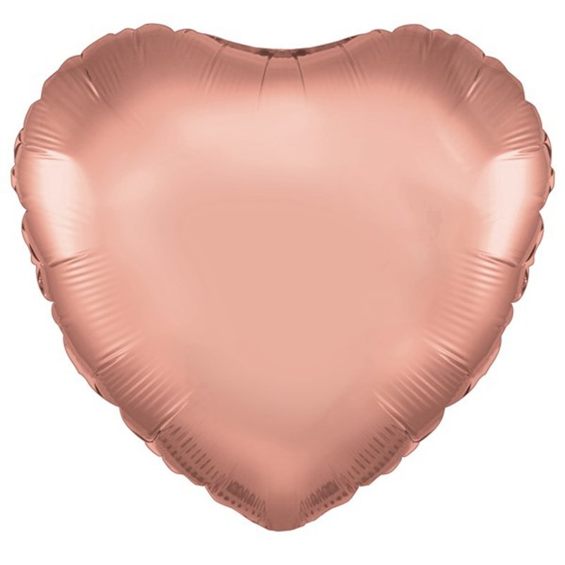 18IN ROSE GOLD HEART FOIL BALLOON