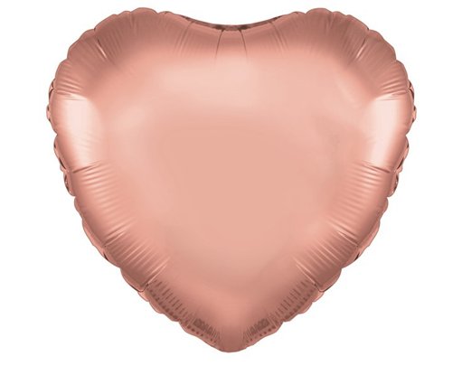 18IN ROSE GOLD HEART FOIL BALLOON