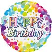18IN COLOURFUL CONFETTI FOIL BALLOON
