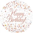 18IN FIZZ B/DAY WHITE & ROSE GOLD FOIL