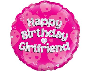 18IN GIRLFRIEND B/DAY PINK HOLO FOIL