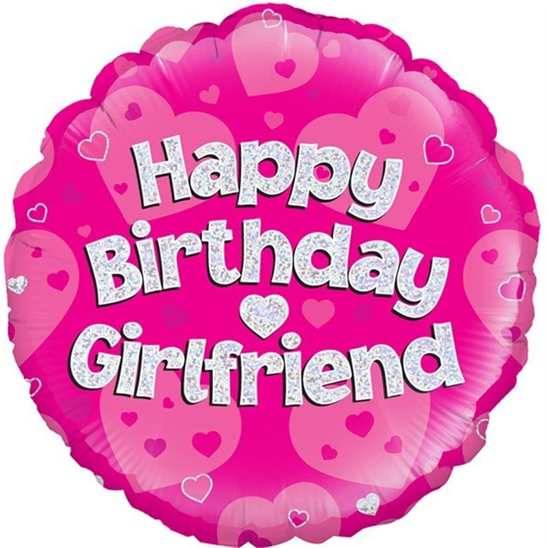18IN GIRLFRIEND B/DAY PINK HOLO FOIL