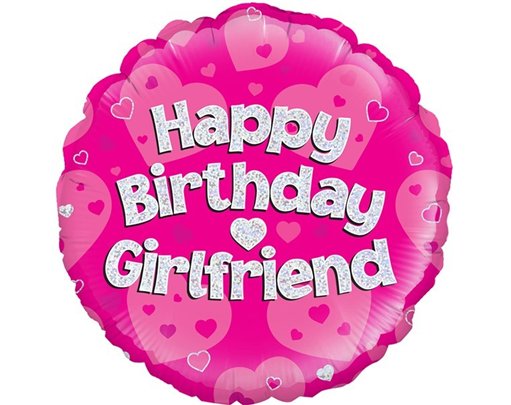 18IN GIRLFRIEND B/DAY PINK HOLO FOIL