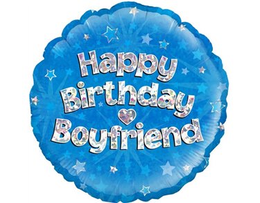 18IN BOYFRIEND B/DAY BLUE HOLO FOIL