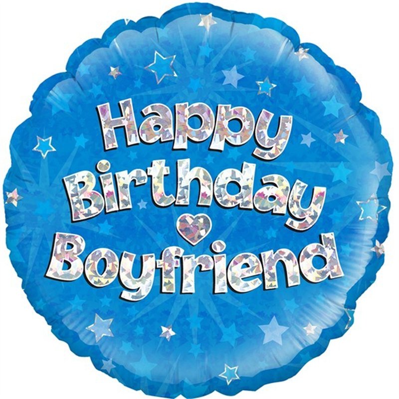 18IN BOYFRIEND B/DAY BLUE HOLO FOIL
