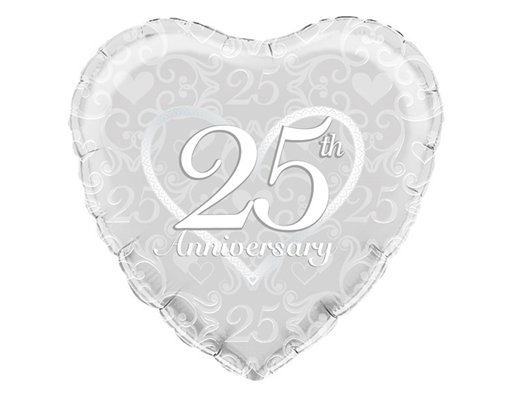 18IN 25TH ANNIVERSARY FILIGREE FOIL BALLOON