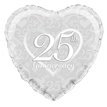18IN 25TH ANNIVERSARY FILIGREE FOIL BALLOON