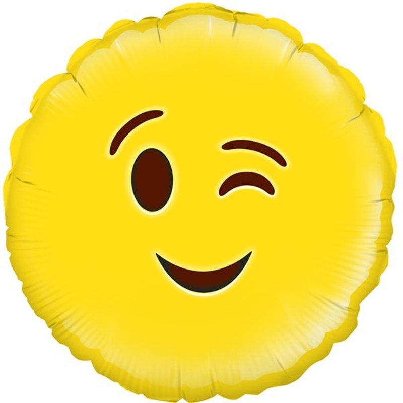18IN WINK EMOJI FOIL BALLOON