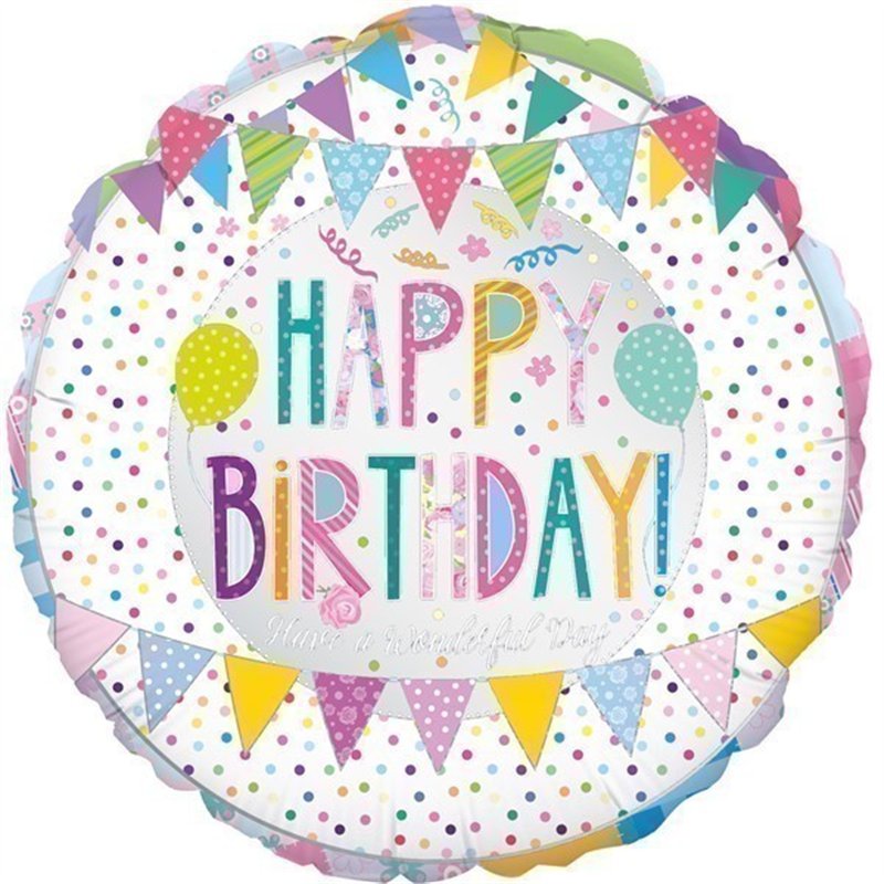 18IN PATCHWORK BIRTHDAY FOIL BALLOON