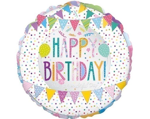 18IN PATCHWORK BIRTHDAY FOIL BALLOON