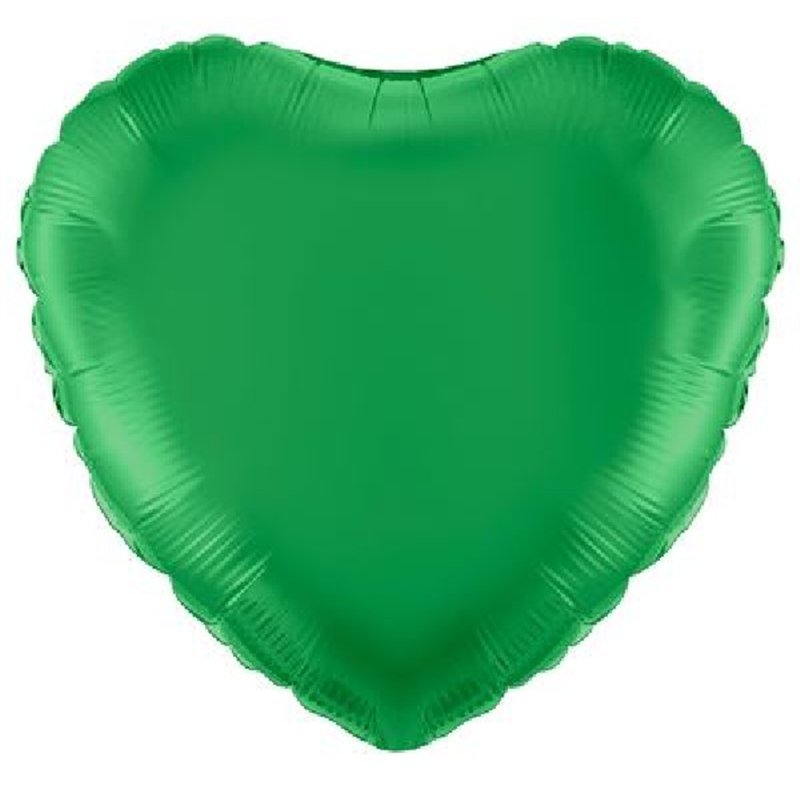 18IN GREEN HEART FOIL BALLOON