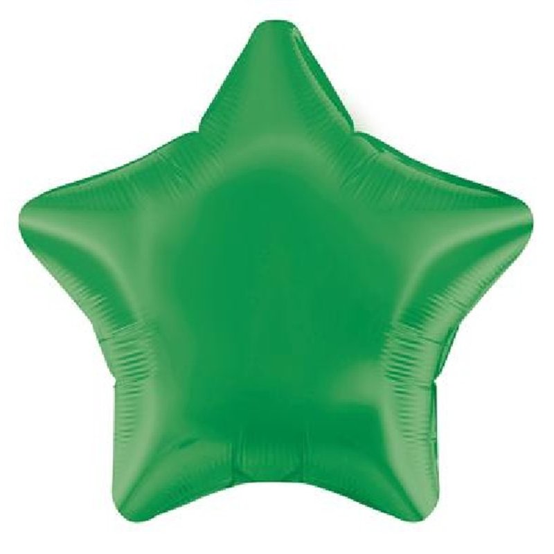 19IN GREEN STAR FOIL BALLOON