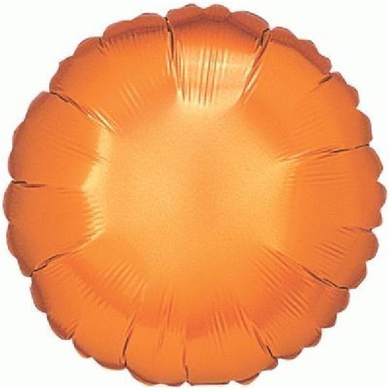 18IN ORANGE ROUND FOIL BALLOON