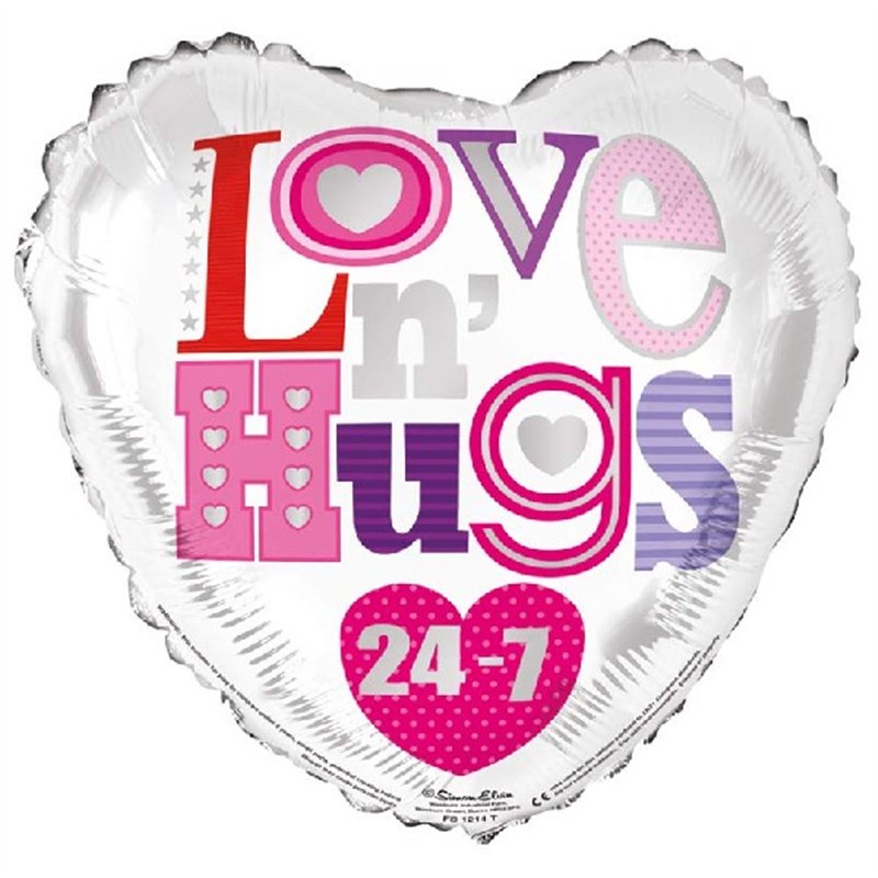18IN LOVE N HUGS FOIL BALLOON