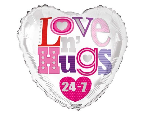 18IN LOVE N HUGS FOIL BALLOON
