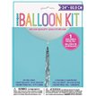 24IN WHITE BALLOON WITH SILVER TASSEL