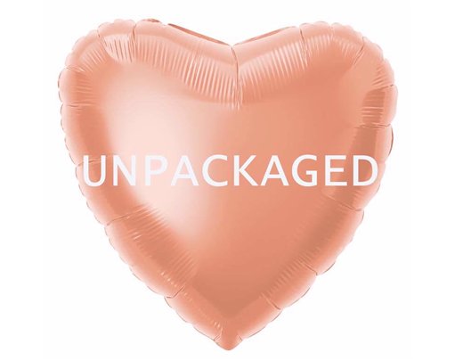 18IN ROSE GOLD HEART UNPAKAGED FOIL  12S