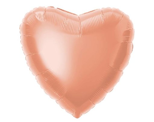 18IN ROSE GOLD HEART FOIL BALLOON