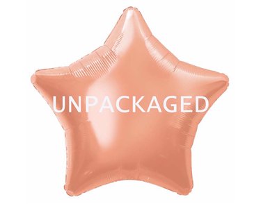 20IN ROSE GOLD STAR UNPACKAGED FOIL  12S