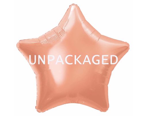 20IN ROSE GOLD STAR UNPACKAGED FOIL  12S