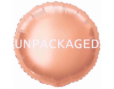 18IN ROSE GOLD ROUND UNPACKAGED FOIL  12S