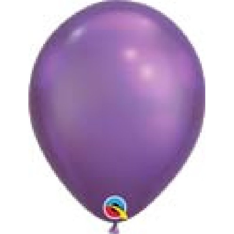 (25) 11IN CHROME PURPLE QUALATEX