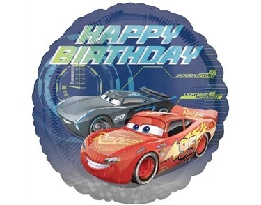 18in CARS 3 HAPPY B/DAY FOIL BALLOON