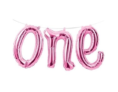 30CMX1.5M PINK ONE AIR FILL FOIL BALLOON