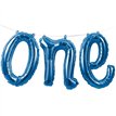30CMX1.5M BLUE ONE AIR FILL FOIL BALLOON