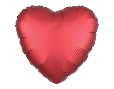 18IN SATIN LUXE SANGRIA HEART FOIL