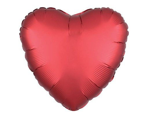 18IN SATIN LUXE SANGRIA HEART FOIL