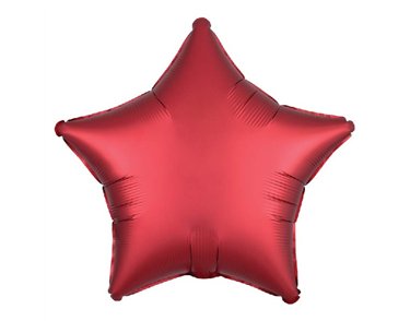 19IN SATIN LUXE SANGRIA STAR FOIL