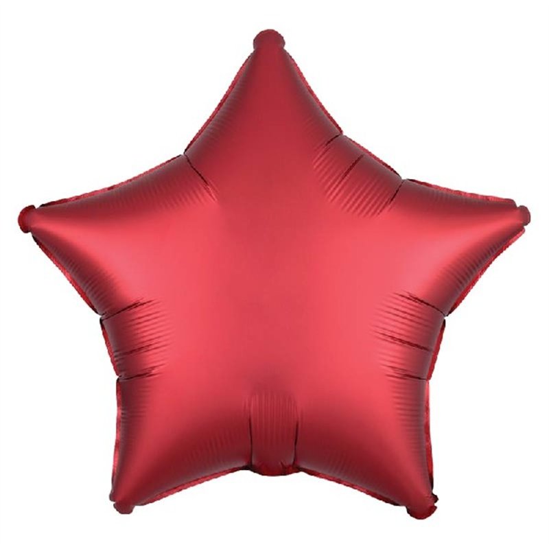 19IN SATIN LUXE SANGRIA STAR FOIL
