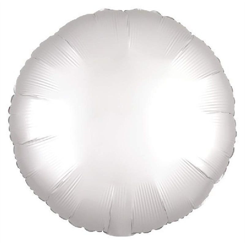 18IN SATIN LUXE WHITE SATIN CIRCLE FOIL