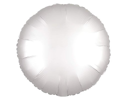 18IN SATIN LUXE WHITE SATIN CIRCLE FOIL