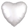 18IN SATIN LUXE WHITE SATIN HEART FOIL