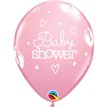 (25) 11IN PINK BABY SHOWER QUALATEX