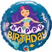 18IN HAPPY B/DAY MERMAID FOIL BALLOON
