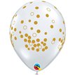 (25) 11in CONFETTI DOTS CLEAR QUALATEX