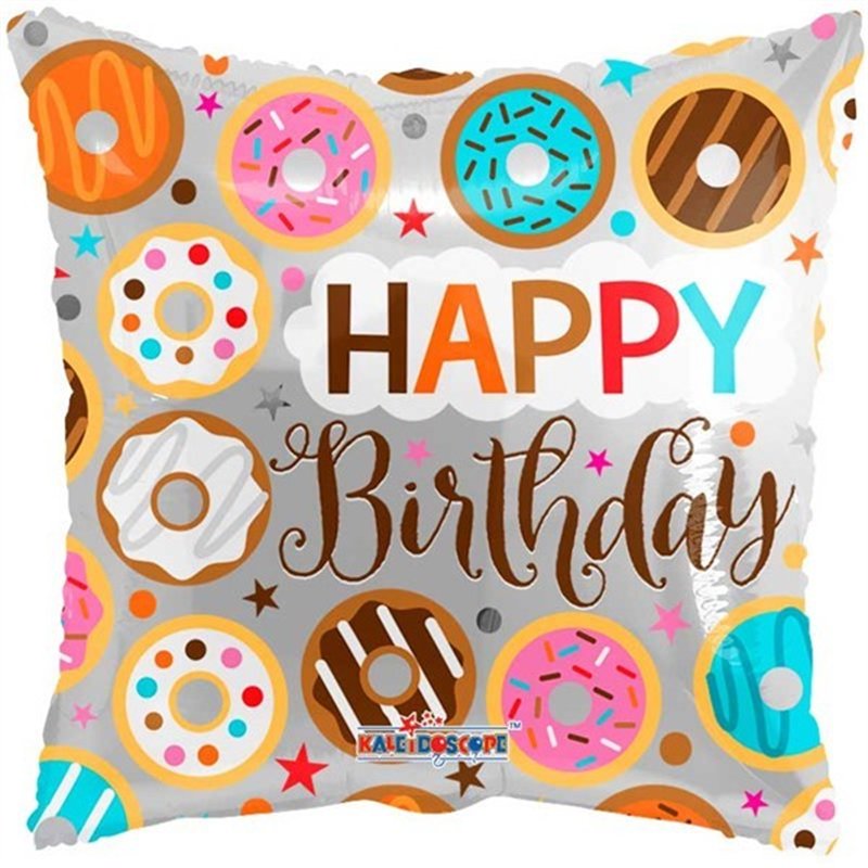 18IN HAPPY BIRTHDAY DONUTS FOIL BALLOON