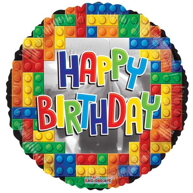 18IN HAPPY BIRTHDAY LEGO FOIL BALLOON